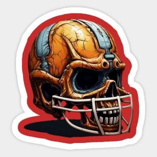 Skull with helmet Sticker